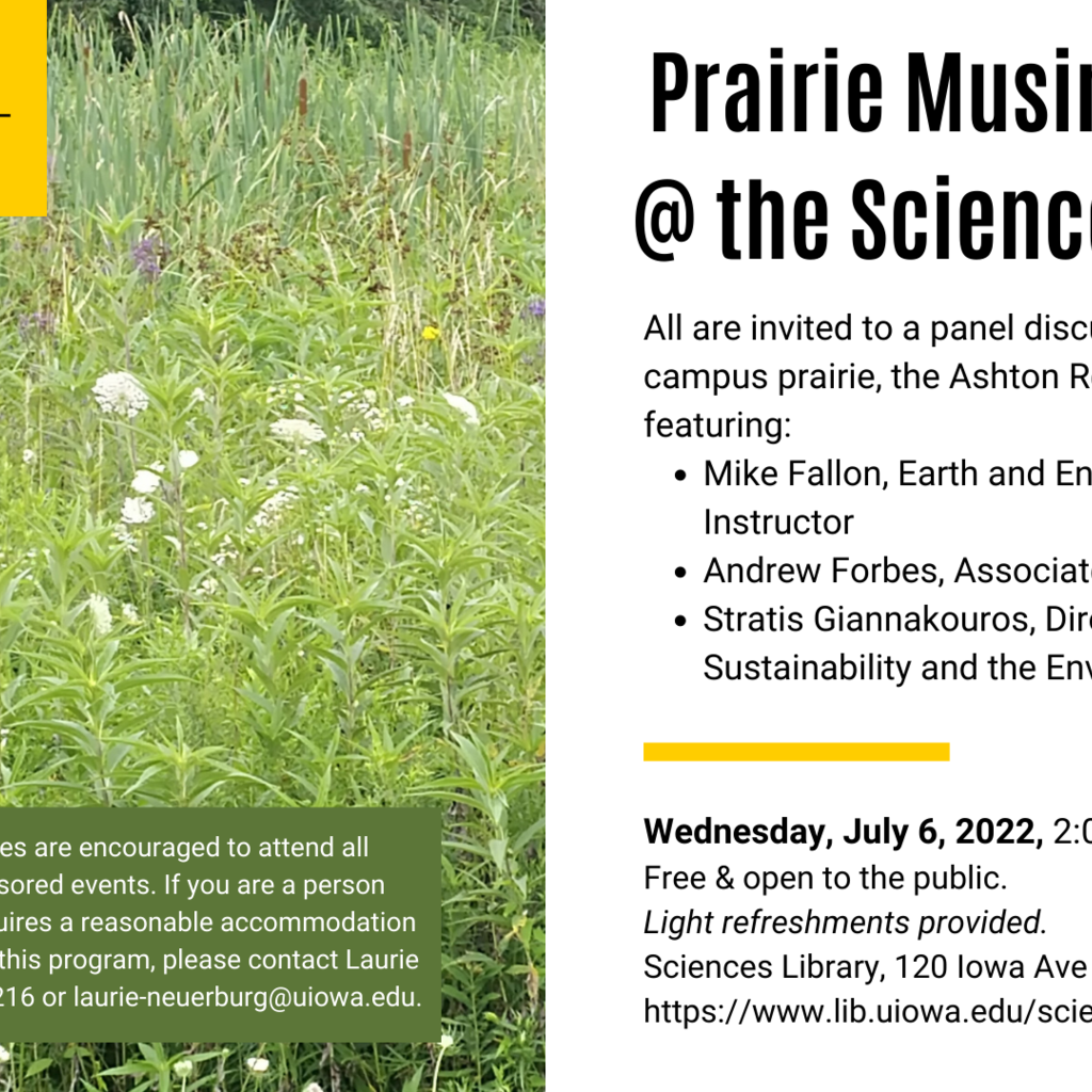 Prairie Musings @ the Sciences Library promotional image